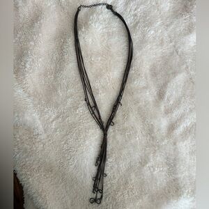 SILPADA Multi-Strand Brown Leather Necklace